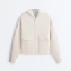 Hooded Piqué Cotton Jacket Hooded Piqué Cotton Jacket
