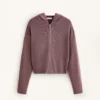Hooded Rib-Knit Jacket Hooded Rib-Knit Jacket