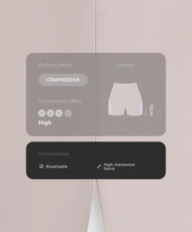 Hot Pants High-Rise Compressive 10Cm Contrast Hot Pants High-Rise Compressive 10Cm Contrast