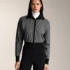 Houndstooth Print Knit Jacket Houndstooth Print Knit Jacket