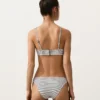 Jacquard Polka Dot Halter Bikini Top