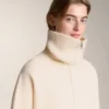Knit Jacket with High Collar Knit Jacket with High Collar