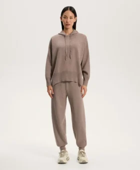 Long Knit Hooded Jumper