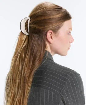 Large Hair Clip with Piping