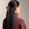 Large Hair Clip with Piping Large Hair Clip with Piping