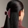 Large Hair Clip with Piping Large Hair Clip with Piping