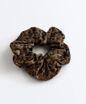 Large Leopard Jacquard Scrunchie
