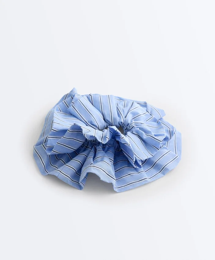 Large Mixed Stripe 100% Cotton Scrunchie Large Mixed Stripe 100% Cotton Scrunchie