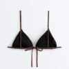 Leopard Print Triangle Bikini Top Leopard Print Triangle Bikini Top