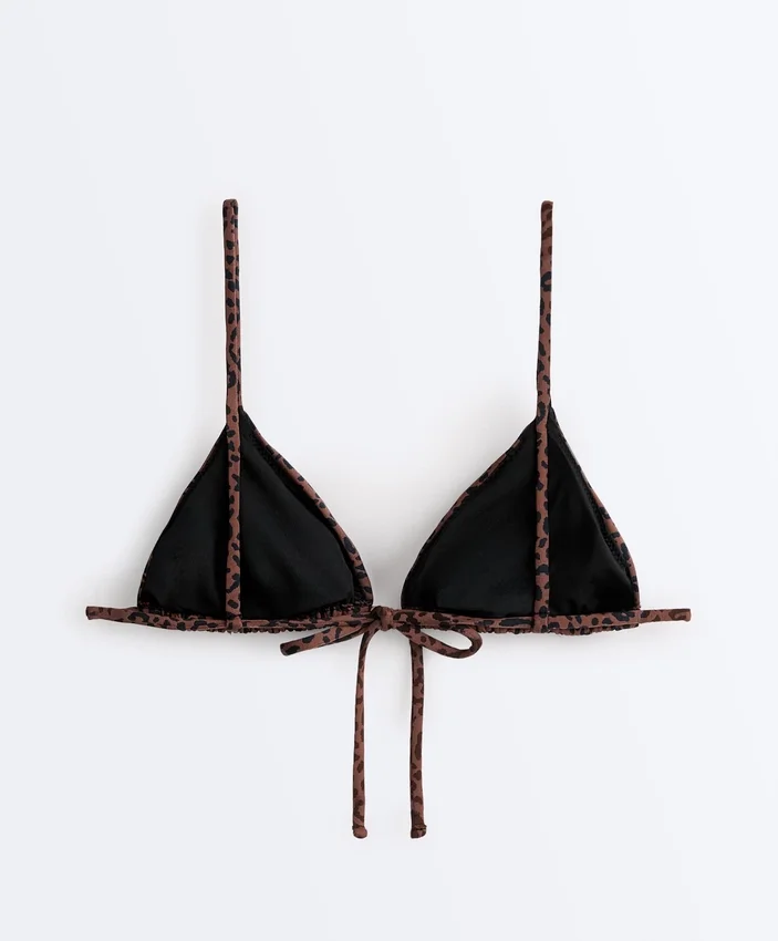 Leopard Print Triangle Bikini Top Leopard Print Triangle Bikini Top