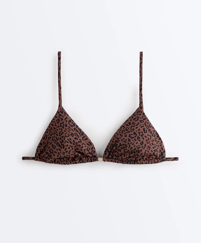 Leopard Print Triangle Bikini Top Leopard Print Triangle Bikini Top