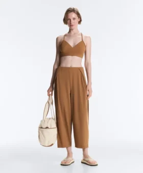Light Touch High-Rise Long Barrel Trousers