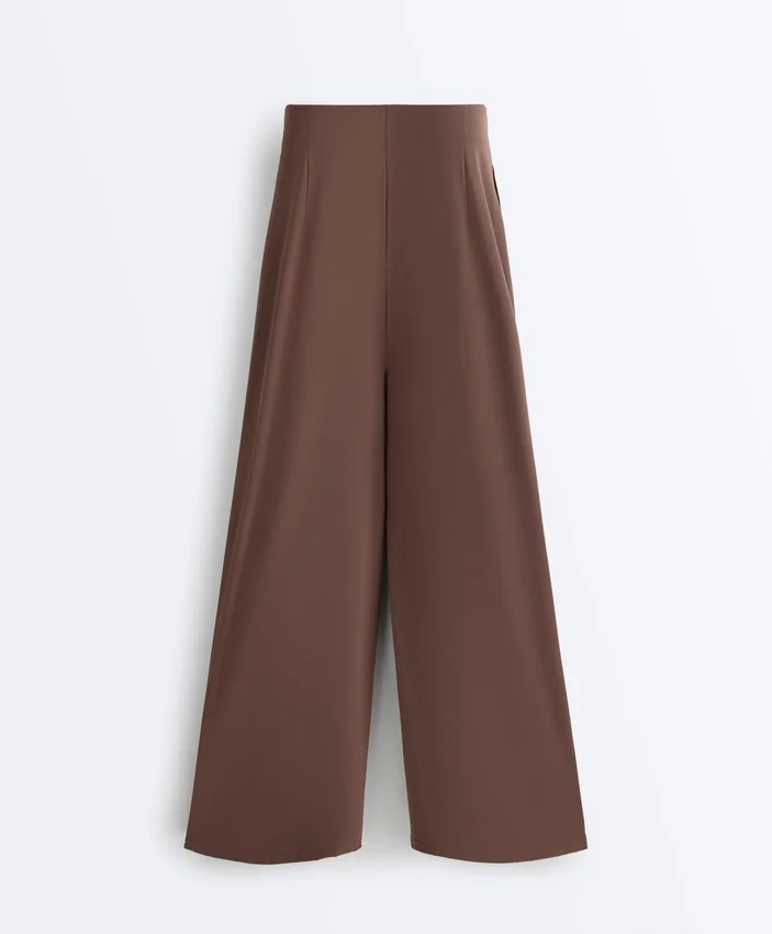 Light Touch Wide-Leg Trousers with Darts Light Touch Wide-Leg Trousers with Darts