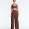 Light Touch Wide-Leg Trousers with Darts Light Touch Wide-Leg Trousers with Darts