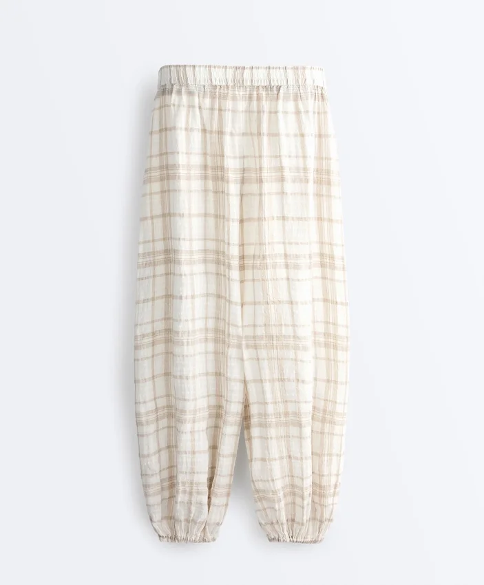 Linen and Lyocell Blend Bloomer Trousers Linen and Lyocell Blend Bloomer Trousers