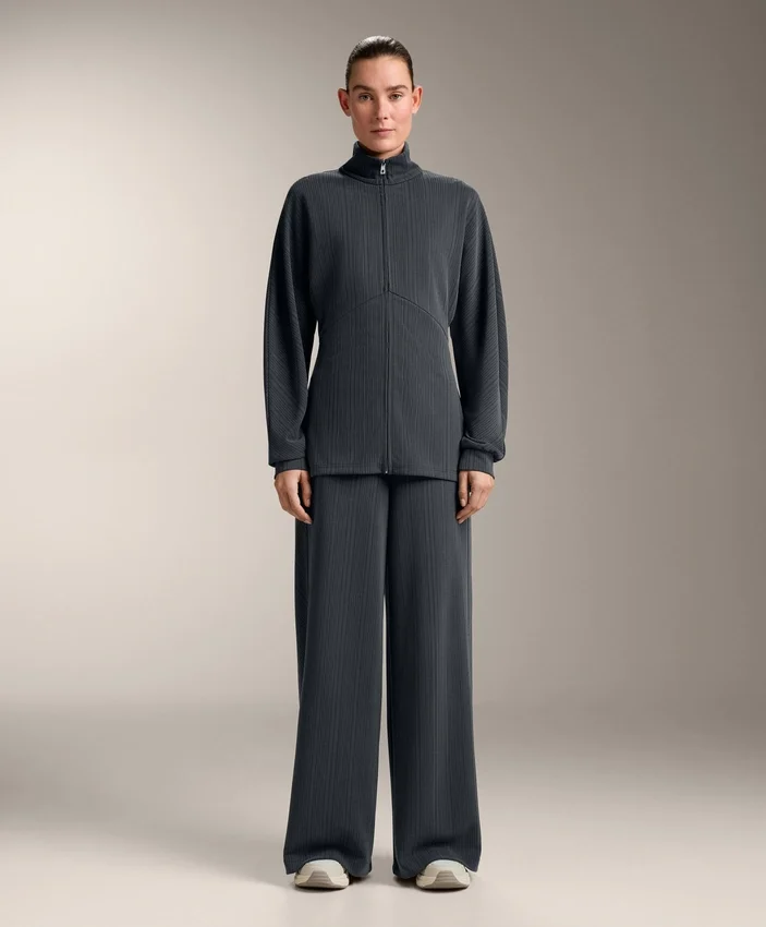 Long Asymmetrical Stripe Jacket with Modal Long Asymmetrical Stripe Jacket with Modal