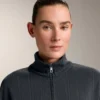 Long Asymmetrical Stripe Jacket with Modal Long Asymmetrical Stripe Jacket with Modal
