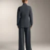 Long Asymmetrical Stripe Jacket with Modal Long Asymmetrical Stripe Jacket with Modal