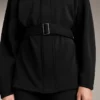 Long Belted Jacket with Brushed Modal Long Belted Jacket with Brushed Modal