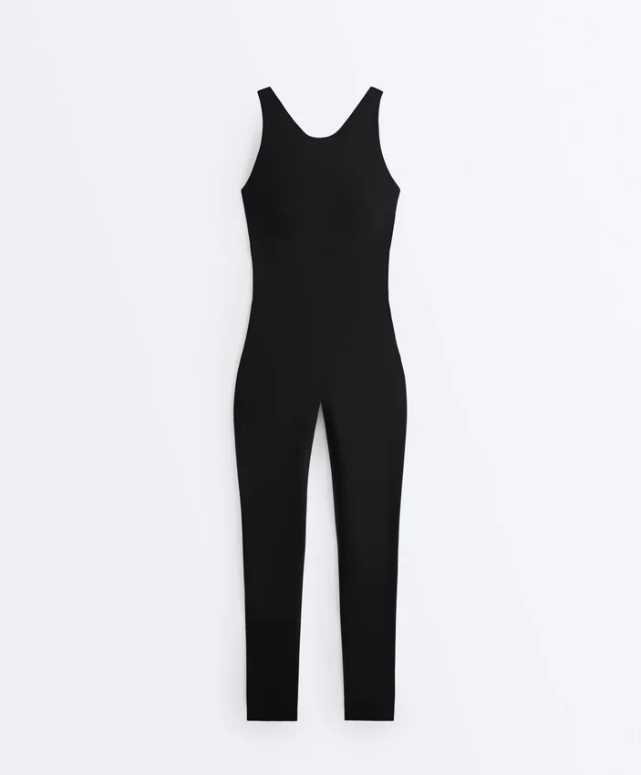 Long Compressive Halterneck Jumpsuit Long Compressive Halterneck Jumpsuit