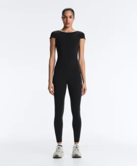 Long Compressive Short Sleeve Jumpsuit Long Compressive Short Sleeve Jumpsuit