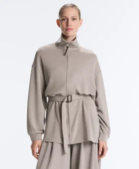 Long Corset Jacket with Soft-Touch Modal Belt