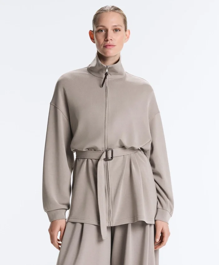 Long Corset Jacket with Soft-Touch Modal Belt Long Corset Jacket with Soft-Touch Modal Belt
