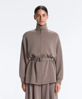 Long Corset Jacket with Soft-Touch Modal Belt