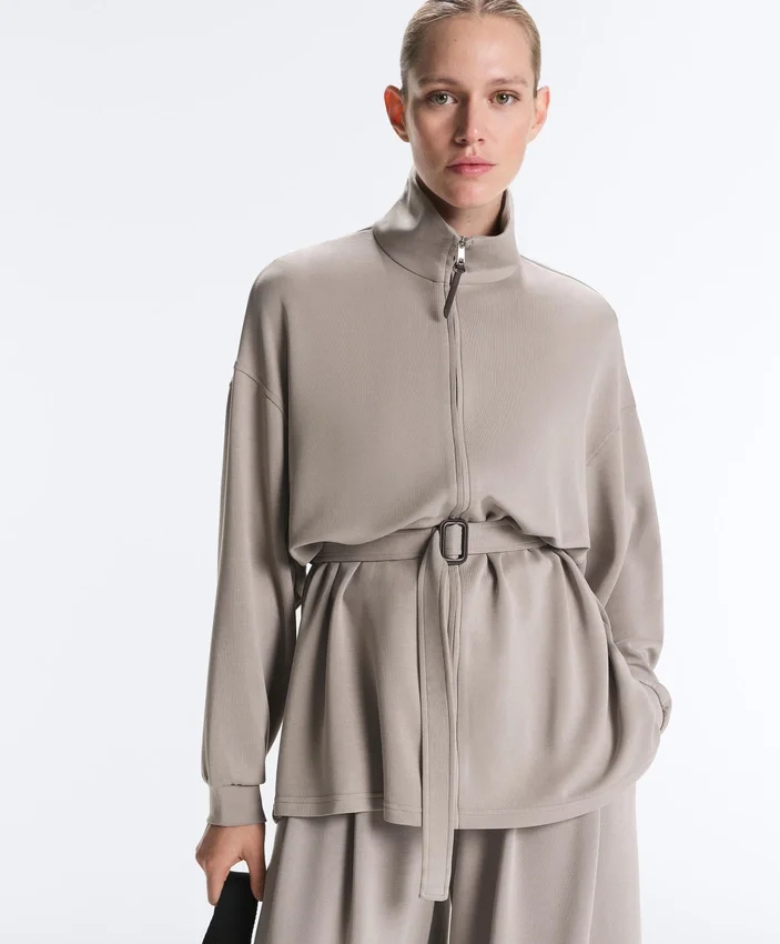 Long Corset Jacket with Soft-Touch Modal Belt Long Corset Jacket with Soft-Touch Modal Belt