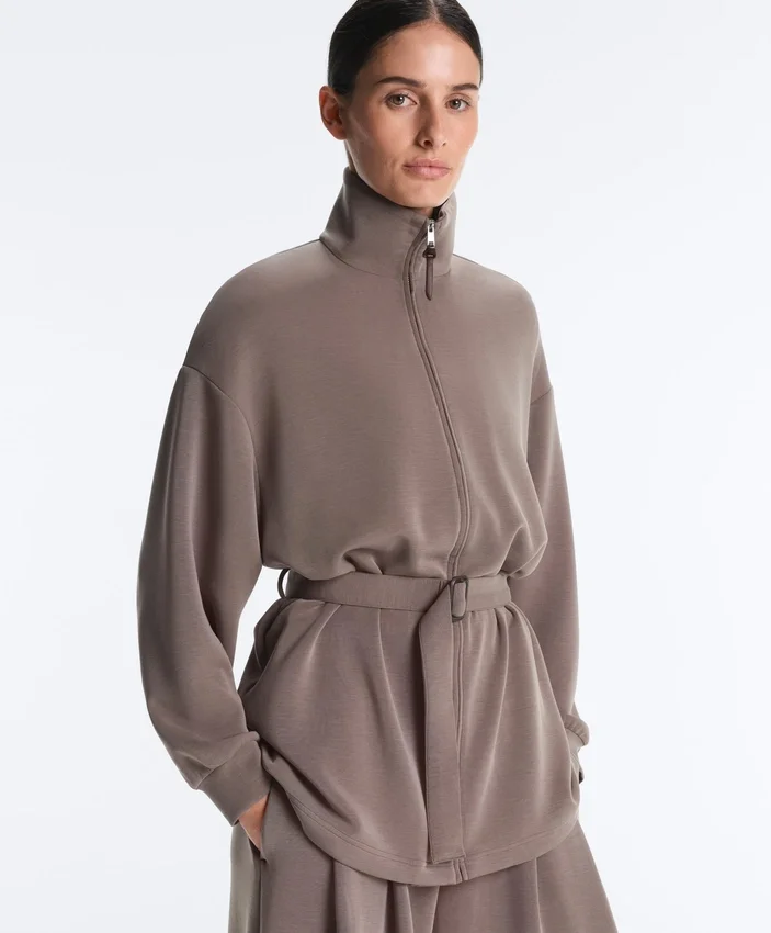 Long Corset Jacket with Soft-Touch Modal Belt Long Corset Jacket with Soft-Touch Modal Belt