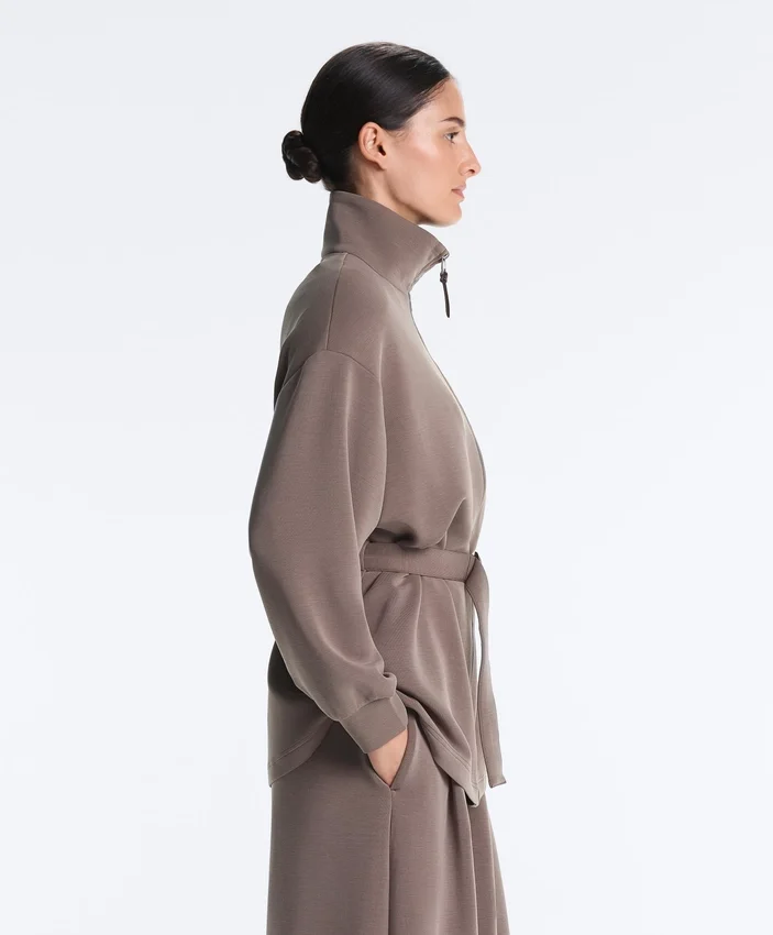 Long Corset Jacket with Soft-Touch Modal Belt Long Corset Jacket with Soft-Touch Modal Belt