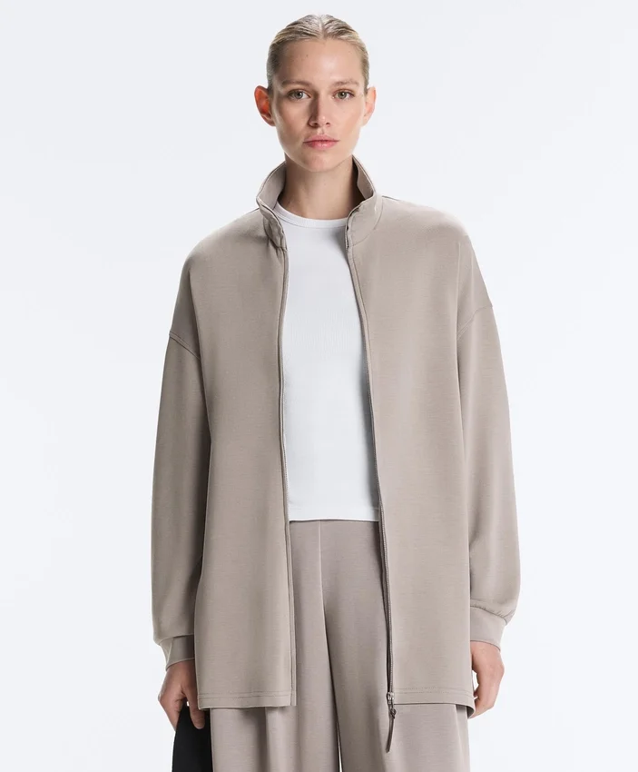 Long Corset Jacket with Soft-Touch Modal Belt Long Corset Jacket with Soft-Touch Modal Belt