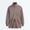 Long Corset Jacket with Soft-Touch Modal Belt Long Corset Jacket with Soft-Touch Modal Belt