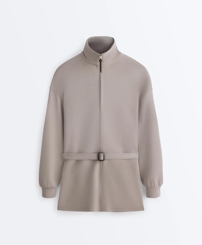 Long Corset Jacket with Soft-Touch Modal Belt Long Corset Jacket with Soft-Touch Modal Belt