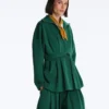 Long Cotton Piqué Belted Jacket Long Cotton Piqué Belted Jacket
