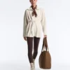 Long Cotton Piqué Belted Jacket
