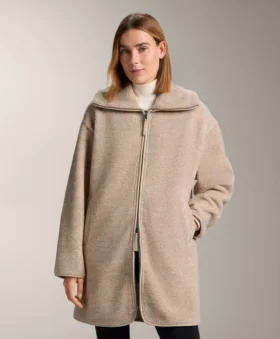 Long Faux-Shearling Jacket