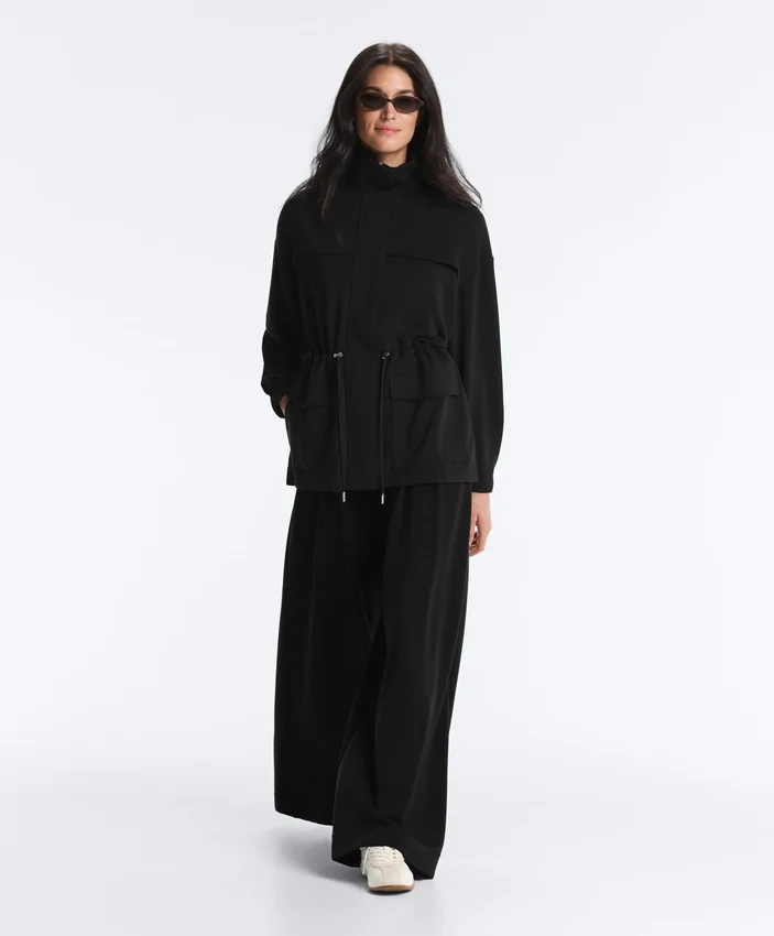 Long Jacket with Modal and Soft Touch Pockets Long Jacket with Modal and Soft Touch Pockets