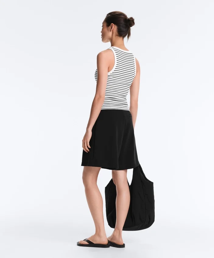 Long Modal Rib Stripe Tank Top Long Modal Rib Stripe Tank Top