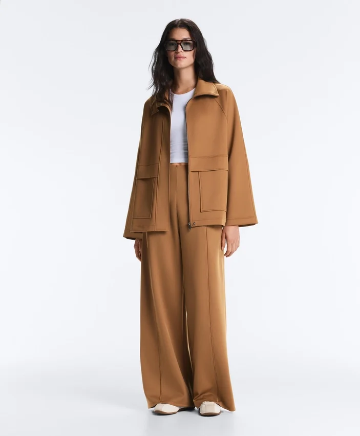 Long Neoprene-Effect Jacket Long Neoprene-Effect Jacket