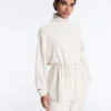 Long Pinstripe Jacket with Adjustable Waist and Soft-Touch Modal Long Pinstripe Jacket with Adjustable Waist and Soft-Touch Modal