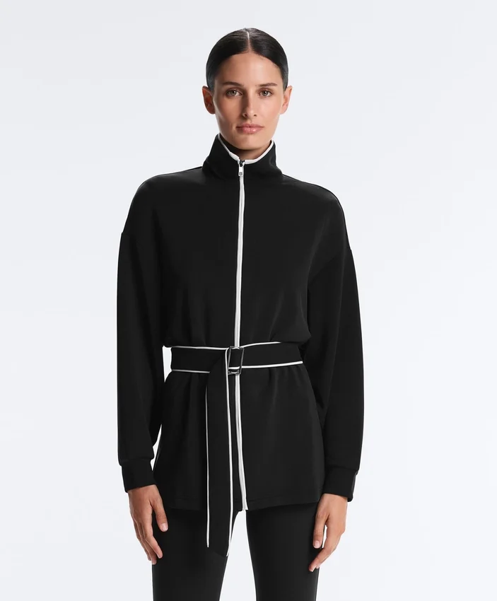 Long Piping Jacket with Soft-Touch Modal Long Piping Jacket with Soft-Touch Modal