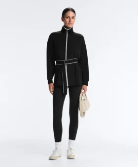 Long Piping Jacket with Soft-Touch Modal