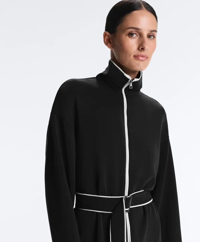 Long Piping Jacket with Soft-Touch Modal Long Piping Jacket with Soft-Touch Modal