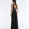 Long Piping Piqué Jumpsuit with Cotton Long Piping Piqué Jumpsuit with Cotton