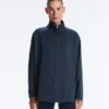 Long Piqué Jacket with Contrast Cotton Piping Long Piqué Jacket with Contrast Cotton Piping