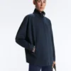 Long Piqué Jacket with Contrast Cotton Piping Long Piqué Jacket with Contrast Cotton Piping