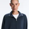 Long Piqué Jacket with Contrast Cotton Piping Long Piqué Jacket with Contrast Cotton Piping