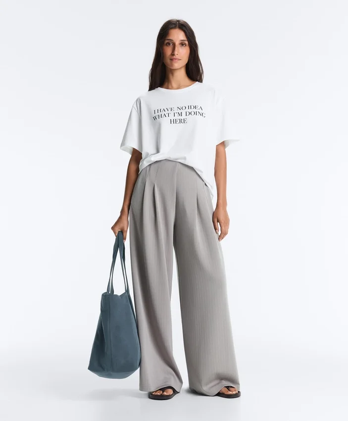 Long Pleated Trousers with Soft Touch Modal Long Pleated Trousers with Soft Touch Modal