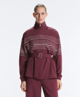 Long Sailor Stripe Jacket with Soft-Touch Modal